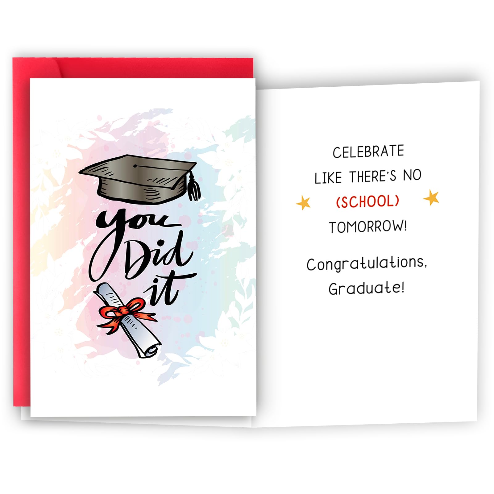 HEJOYN Congratulations Card, Graduation Card Gifts for High School College Grad, Congratulations Graduation Gifts for Him Her, You Did It 2026