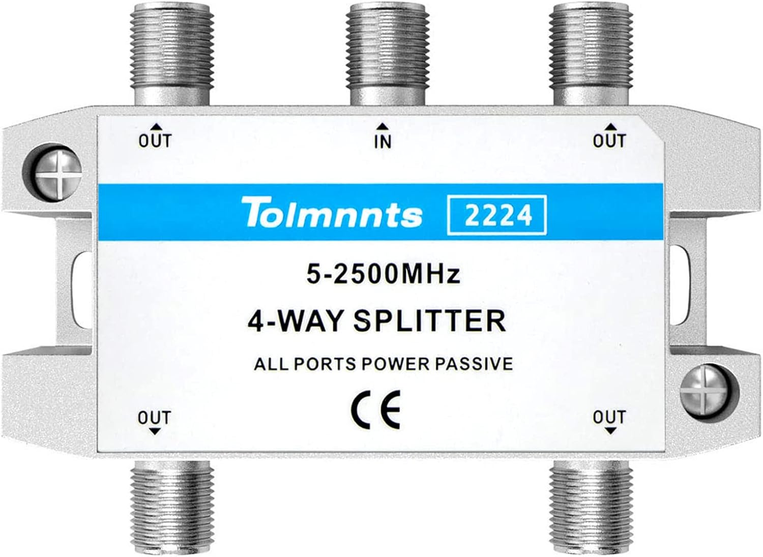 Coaxial Cable Splitter 52500MHz,Tolmnnts Coax Splitter Work with CATV, Satellite TV