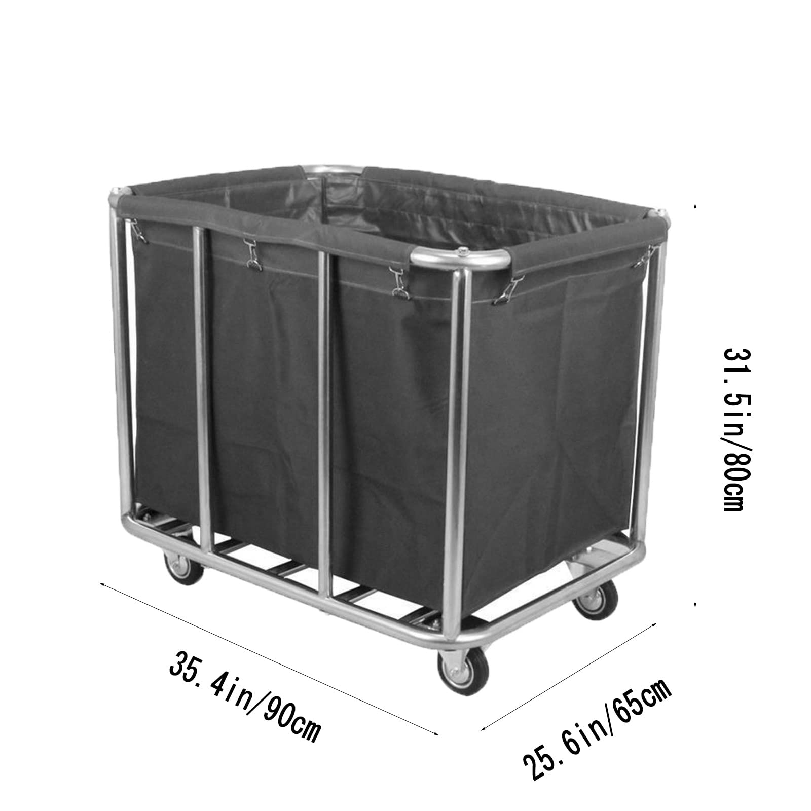 Carrello portabiancheria commerciale resistente su ruote, carrello per la lavanderia, per hotel, bagno, casa, massima praticità e durata
