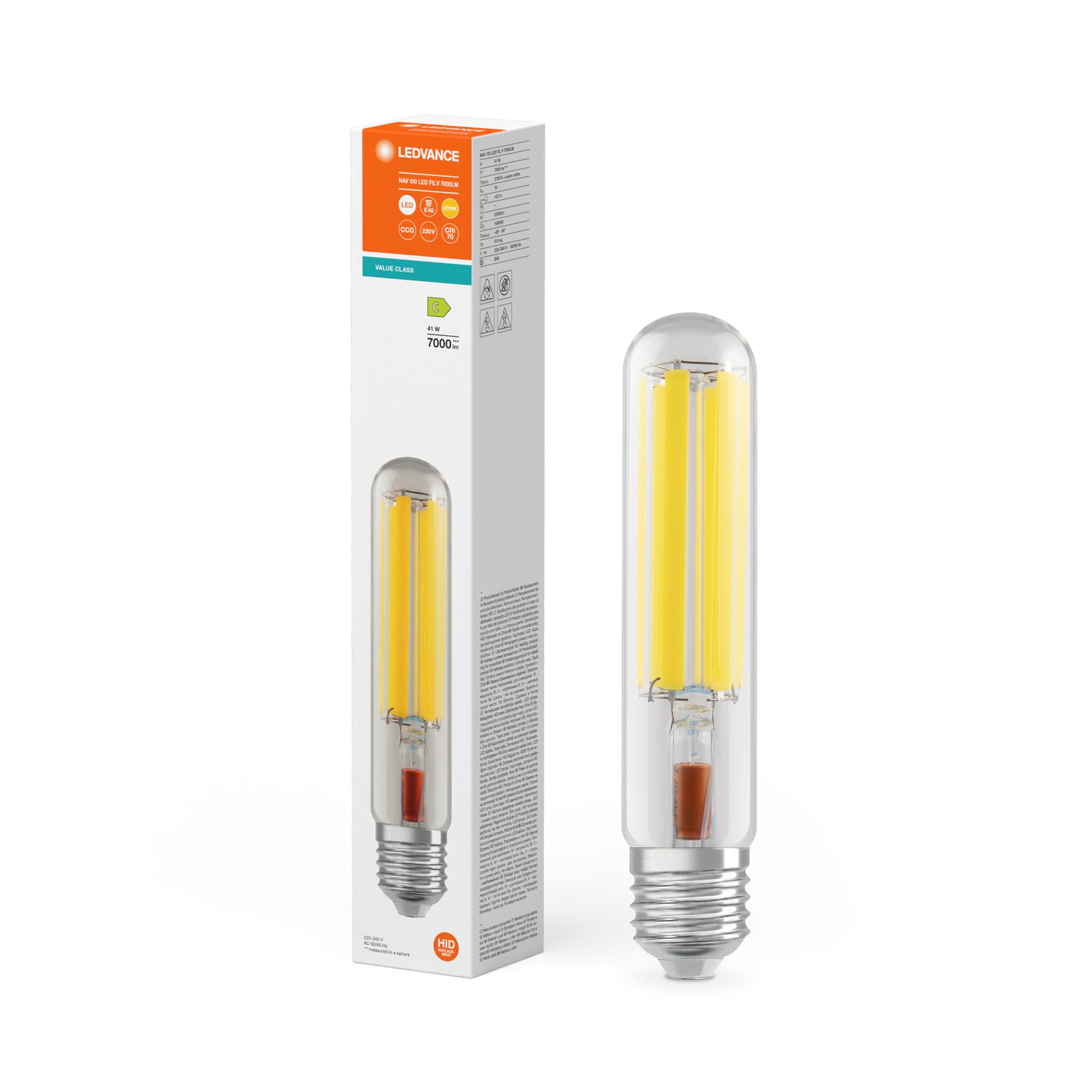 LEDVANCE NAV 100 LED FILAMENT V 7000LM 41W 727 E40