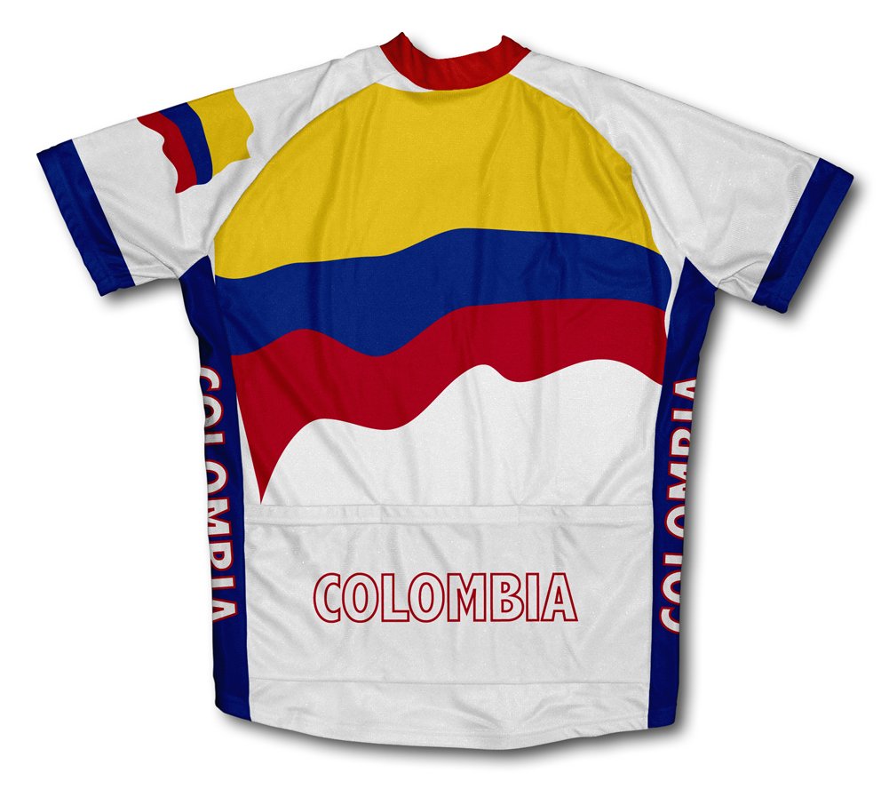 ScudoPro Colombia Flag Short Sleeve Cycling Jersey for Men - Size 4XL