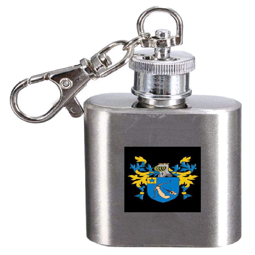Flasque avec blason Overy de 28,3 ml pour vos sorties et voyages