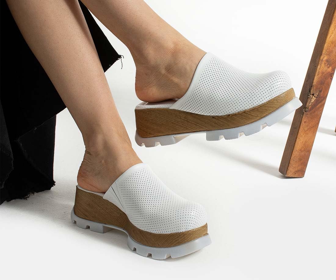 Saraya Nurse - Premium Handmade Leather Comfort Clogs, Nurse Pattern, All-Day Comfort and Support, Durable for Long-Term Use, Ideal for, Nurses Clogs - Image 6