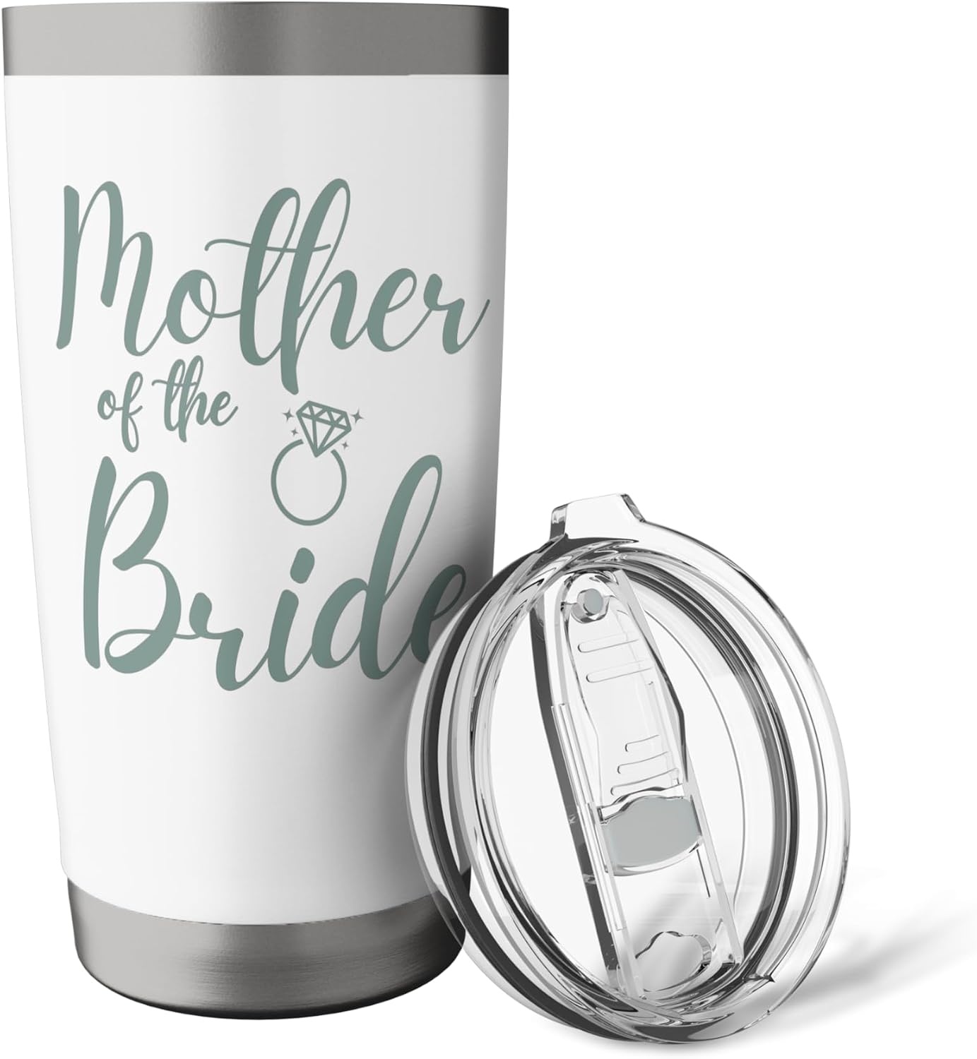 Mother of the Bride Sage Green Elegant Bridal Party Stainless Steel Insulated Tumbler image 5
