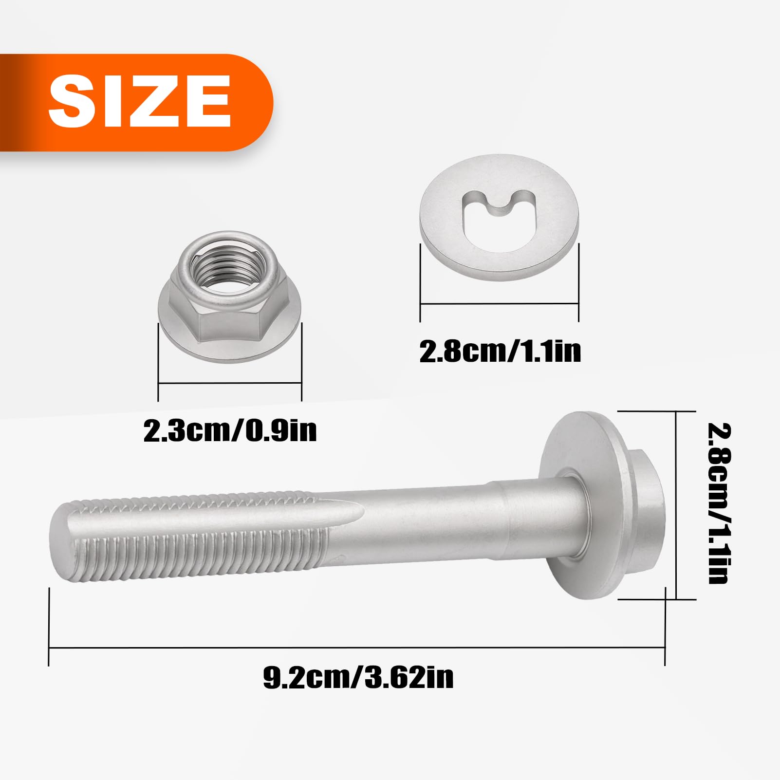 Vis de correction de chute avec écrou excentrique pour essieu arrière pour BMW Série 3 E36/E46 Cabrio Coupé Compact Touring Remplacement 33326767024