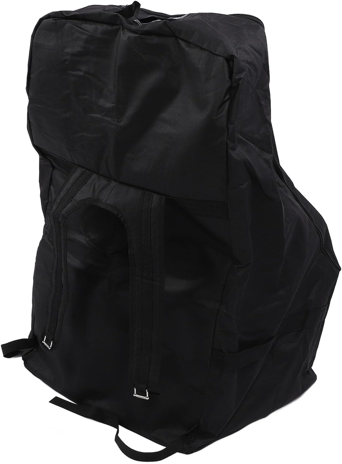 Ymiko Stroller Bag Oxford Cloth Black Zip Closure Child Safety Seating Bag for Travel Transport