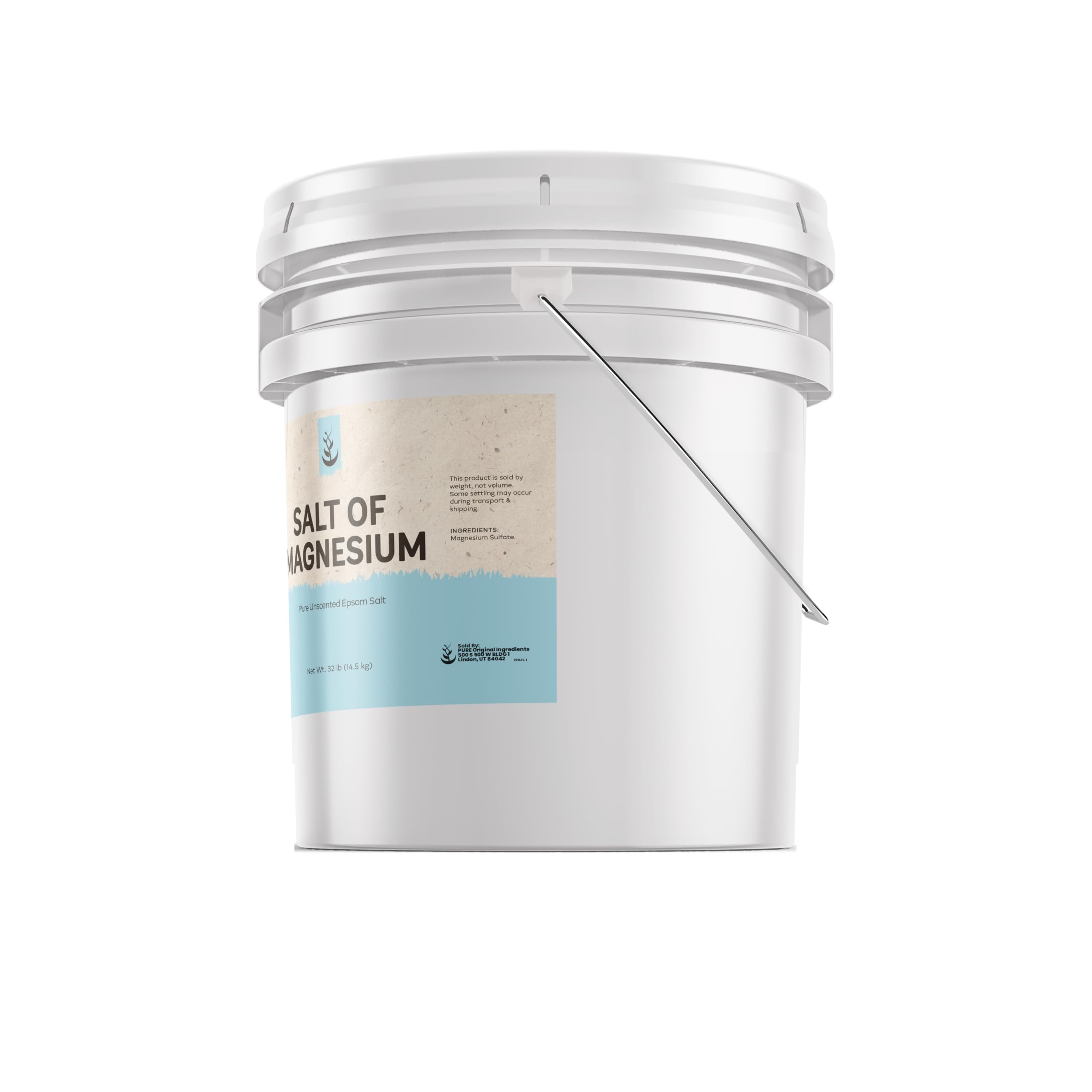 Pure Original Ingredients Salt of Magnesium (3.5 Gallon) Pure Epsom Salt, Unscented, Natural Skin Scrub