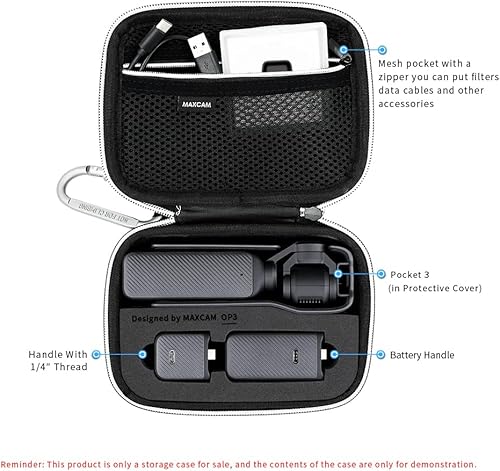 Miniatura 2 de MAXCAM Estuche pequeño de transporte compatible con Osmo Pocket 3