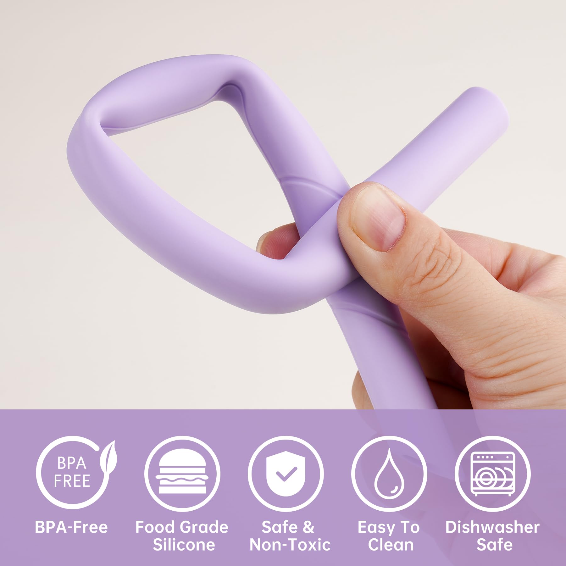 NiHome Lot De 10 Pailles Réutilisables En Silicone - Faciles à Nettoyer, Sans BPA, Pour Boissons Chaudes Et Froides (5 Couleurs Macaron)