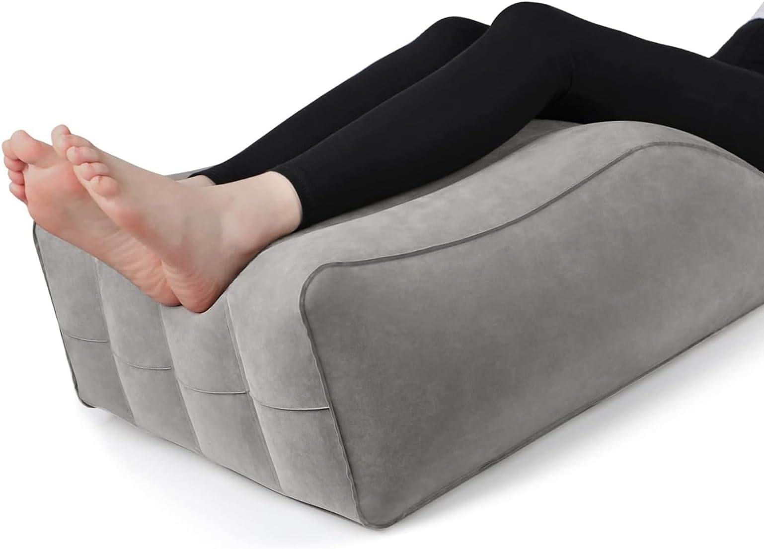 Leg Elevation Pillow, Knee Pillow is Leg Rest, Inflatable Wedge Pillows for Leg and Knee Support Post Helps Sleeping Resting for Improved Circulation and Back Pain Relief Removable Cover