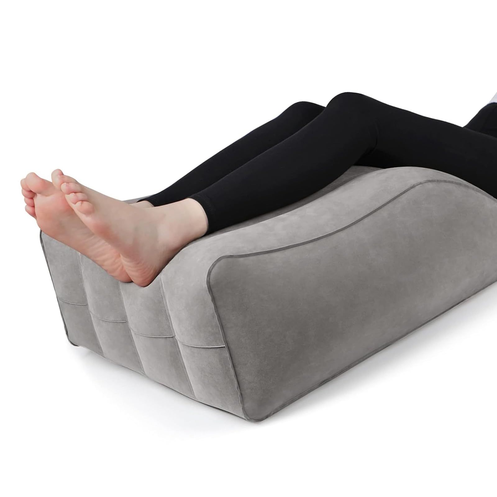 Leg Elevation Pillow, Knee Pillow is Leg Rest, Inflatable Wedge Pillows for Leg and Knee Support Post Helps Sleeping Resting for Improved Circulation and Back Pain Relief Removable Cover