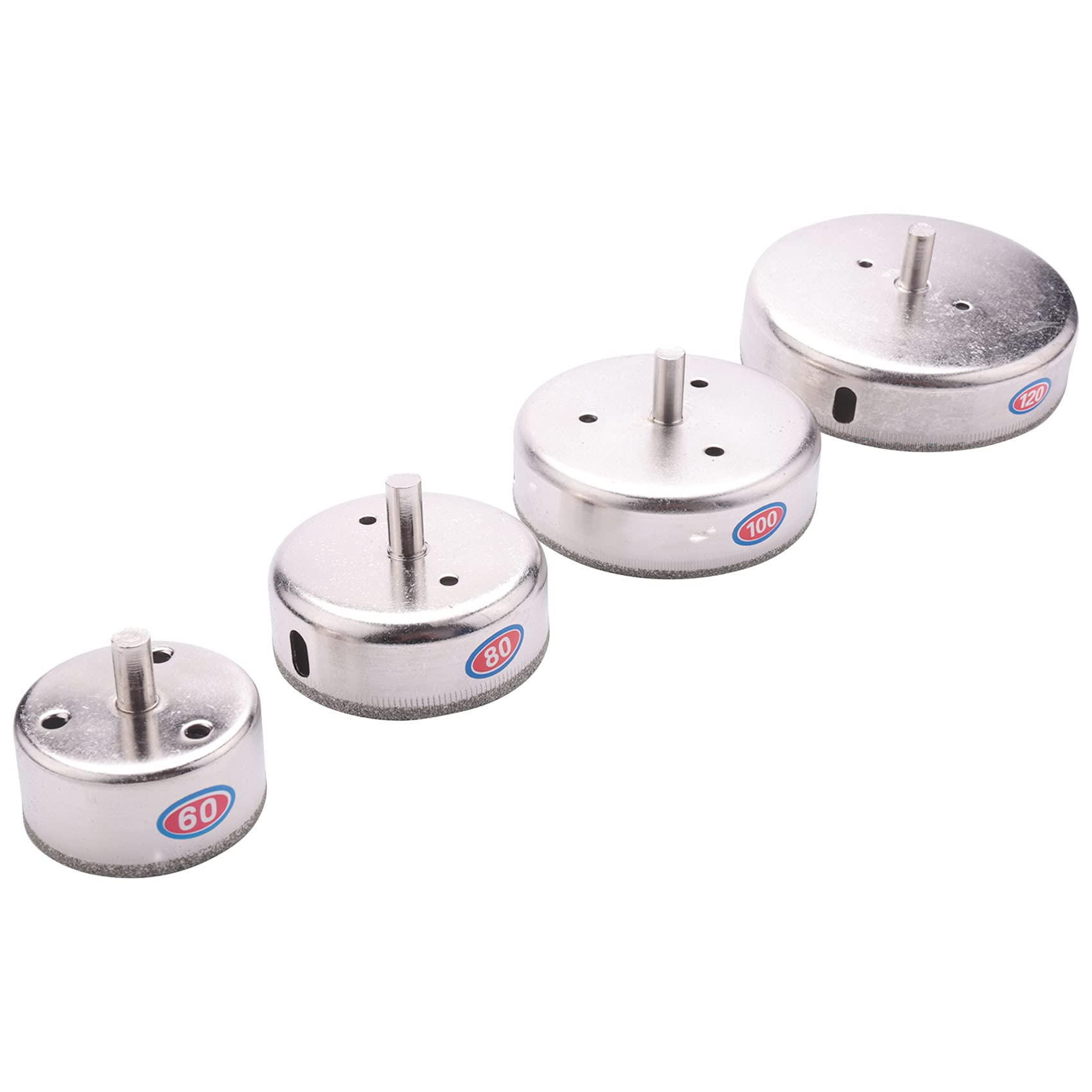 Yaregelun 4Pcs 60/80/100/120 Mm Diamond Hole Saw Tile Set Drill Bit for Ceramic Glass Tile Cutting Porcelain Marble Drill Bit