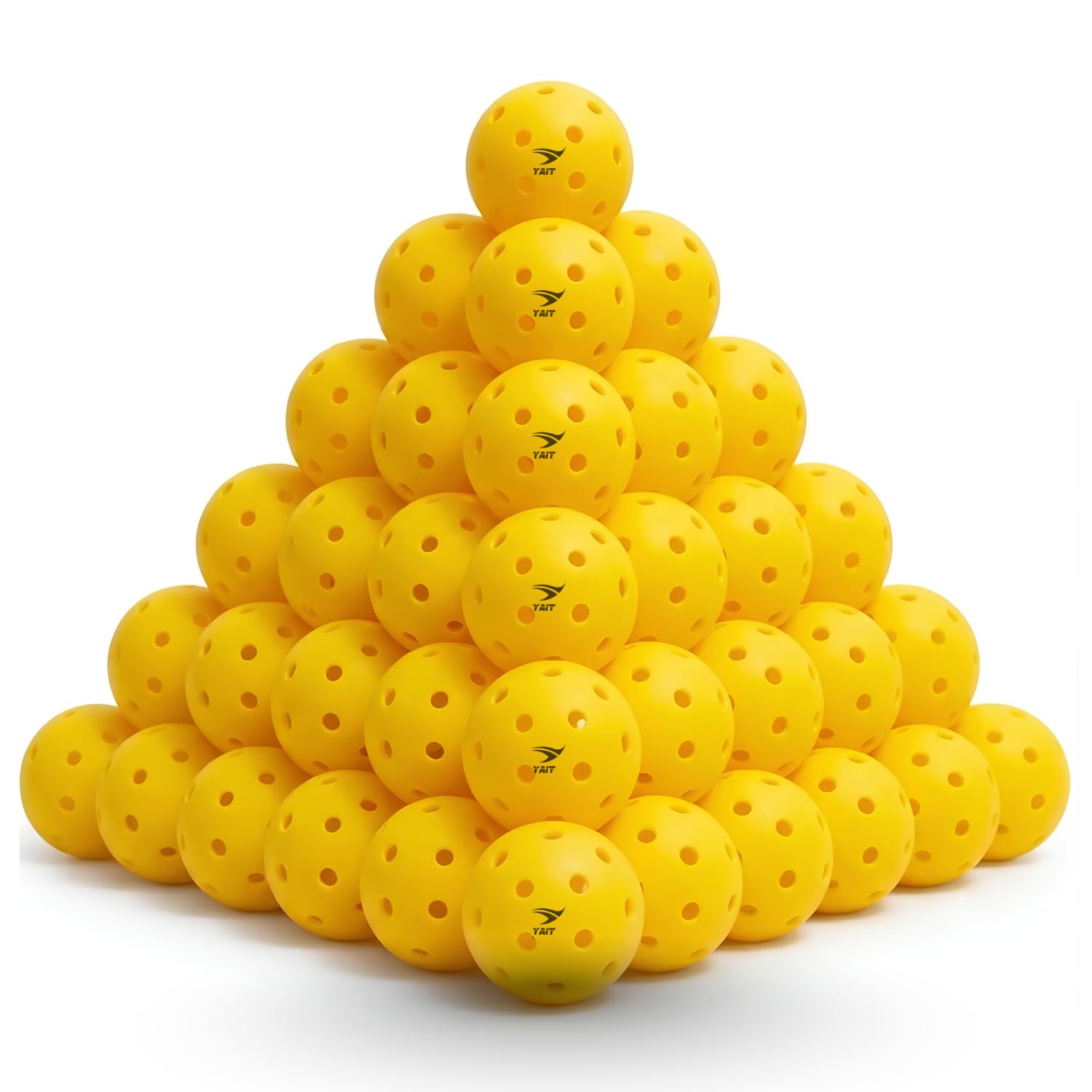 Sports Gee-Max Pickleball Ball (Pack of 50) | 40 Hole Outdoor Ball for Tournament Play | Perfectly Balanced, Durable PP Material, True Flight | AIPA Approved Pickleball (Yellow)-image-41