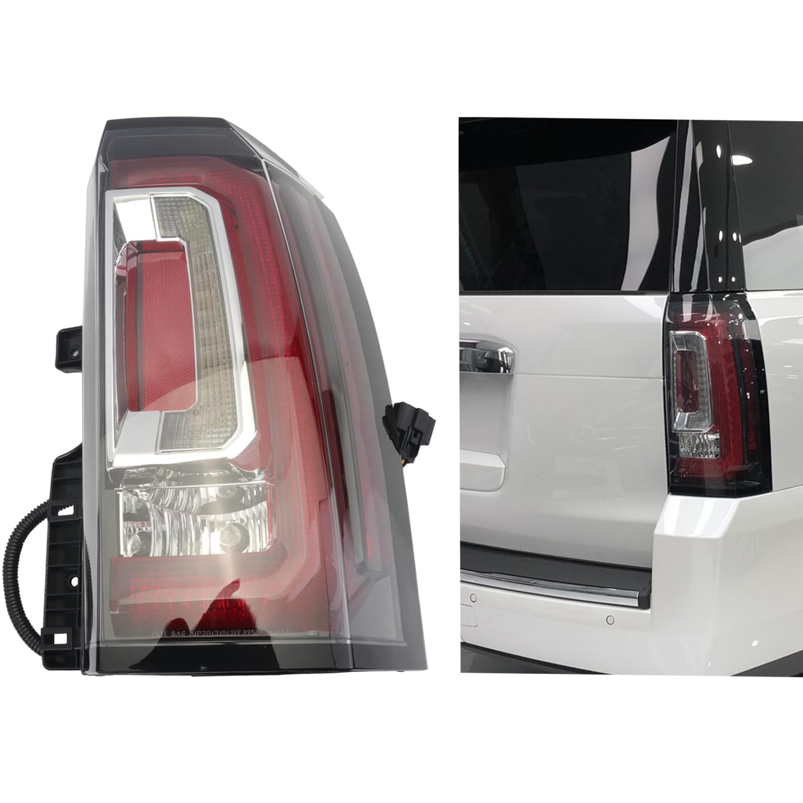 LINLINS Tail Lights Assembly with GMC Yukon/Yukon XL 2015 2016 2017 2018 2019 2020 Right Passenger Side 23380460, 84536243 GM2801268