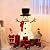 FISHOPE 4FT LED Lighted Christmas Snowman for Outdoor Lawn Yard Garden, Pre-Lit Light Up 160 LED Holiday Decor, Collapsible Pop Up for Indoor Party (Plush)