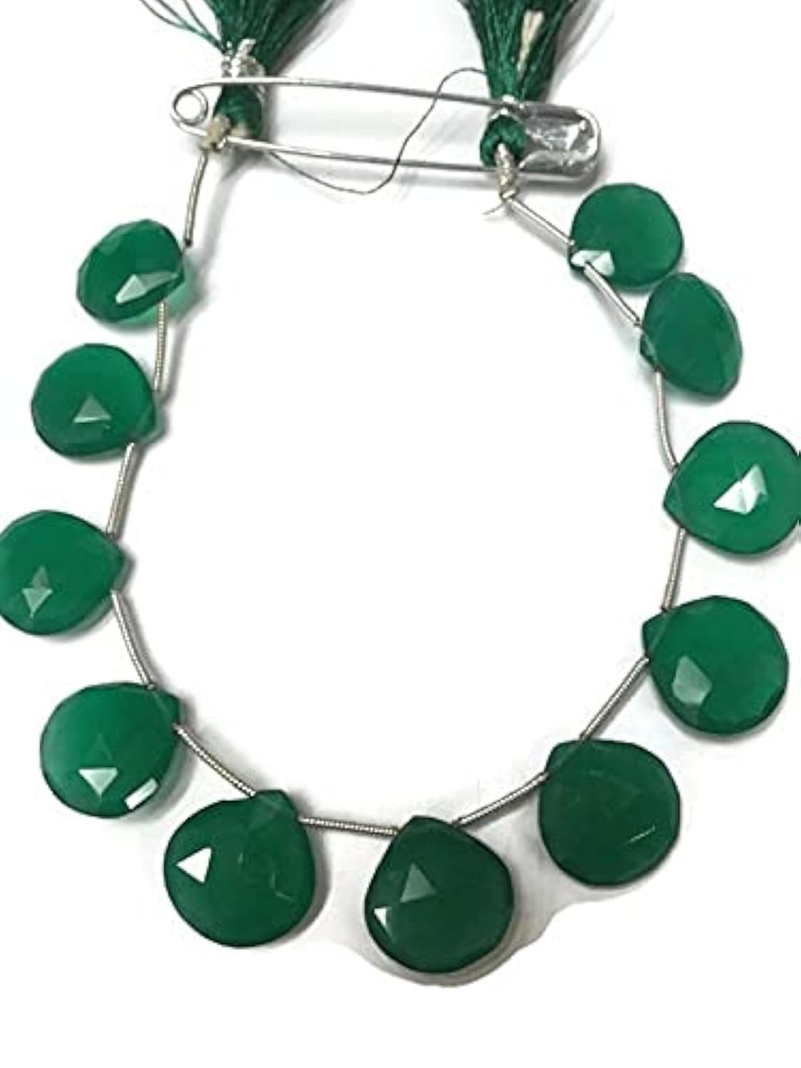 Green Onyx coeurs en pierre naturelle, idéal pour créer un cadeau de bijoux personnalisés