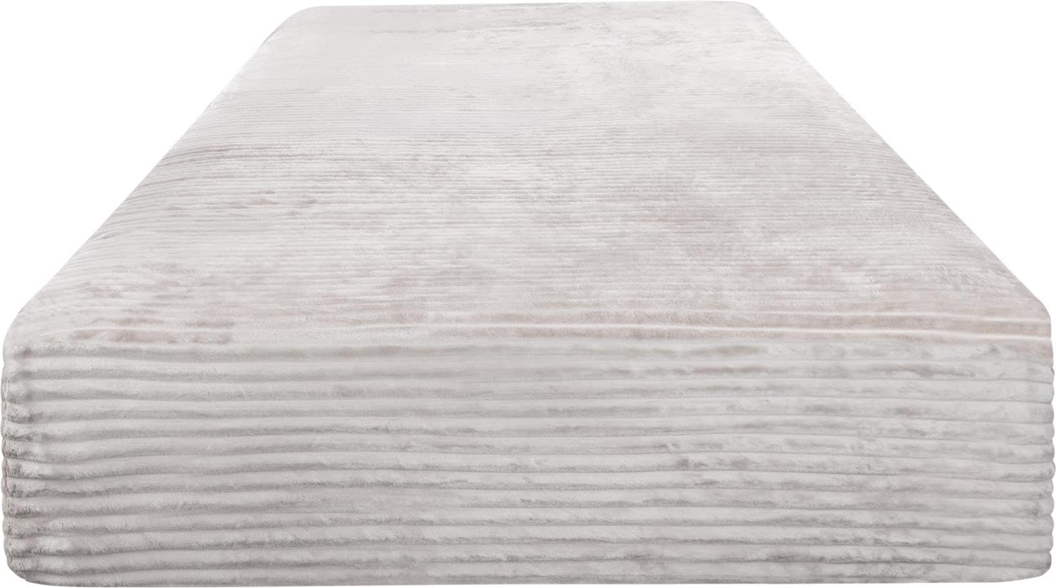 2er Set Spannbettlaken aus Streifen-Flanell in verschiedenen Größen für hohe Matratzen | 90-100 cm x 200 cm bis 200 cm x 200 cm Farbe Taupe Größe 90-100 cm × 200 cm