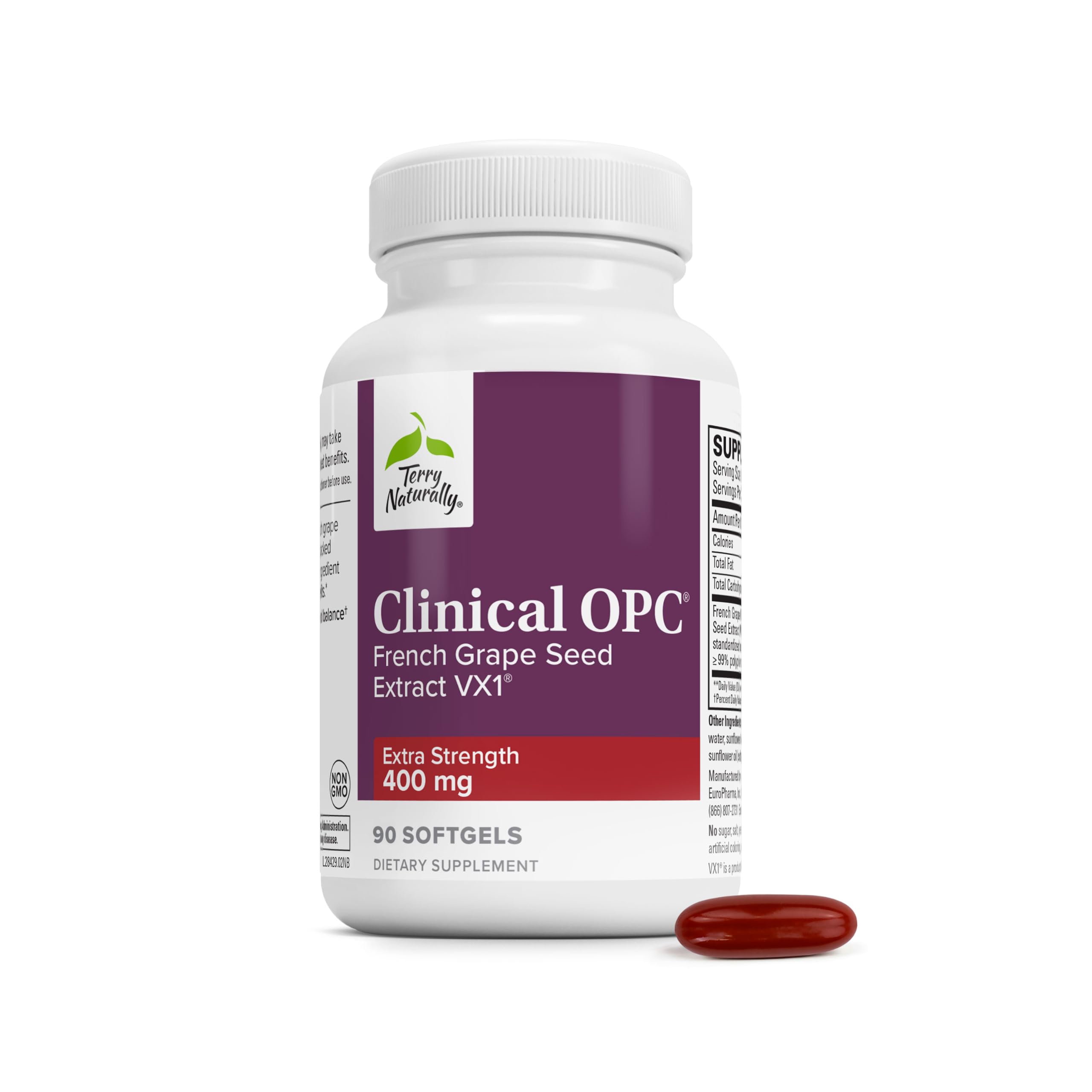 Terry Naturally Clinical OPC Extra Strength - Heart Health - 90 Count 90 Count (Pack of 1)