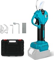 Panthem Akkumulátoros Metszőolló 45mm Makita 18V Kompatibilis Kefe Nélküli Motor LCD Kijelző Gyümölcsfa Metszés Türkiz 1