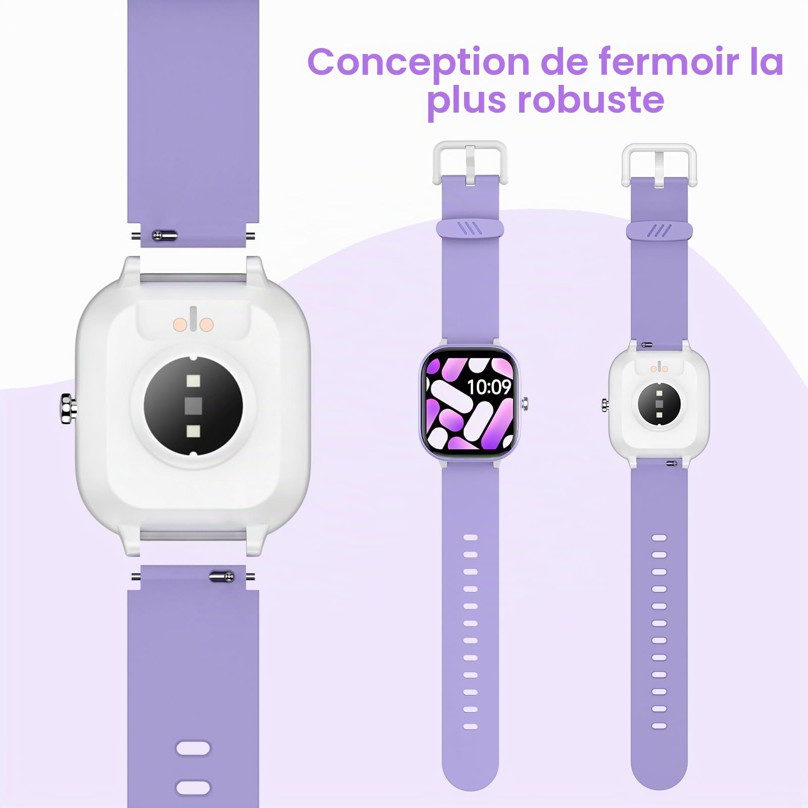 Fitness Tracker Montre pour Enfants, Montre Intelligente étanche IP68 avec 19 Modes de Sport, podomètre, Moniteur de Sommeil, Excellent Cadeau pour Filles Adolescents 6-16 (Mauve)