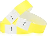 Vista 10 de 1,200 pulseras Tyvek de color rojo neón Wristco para eventos, diseño a prueba de manipulaciones y color fluorescente que evitan la reutilización