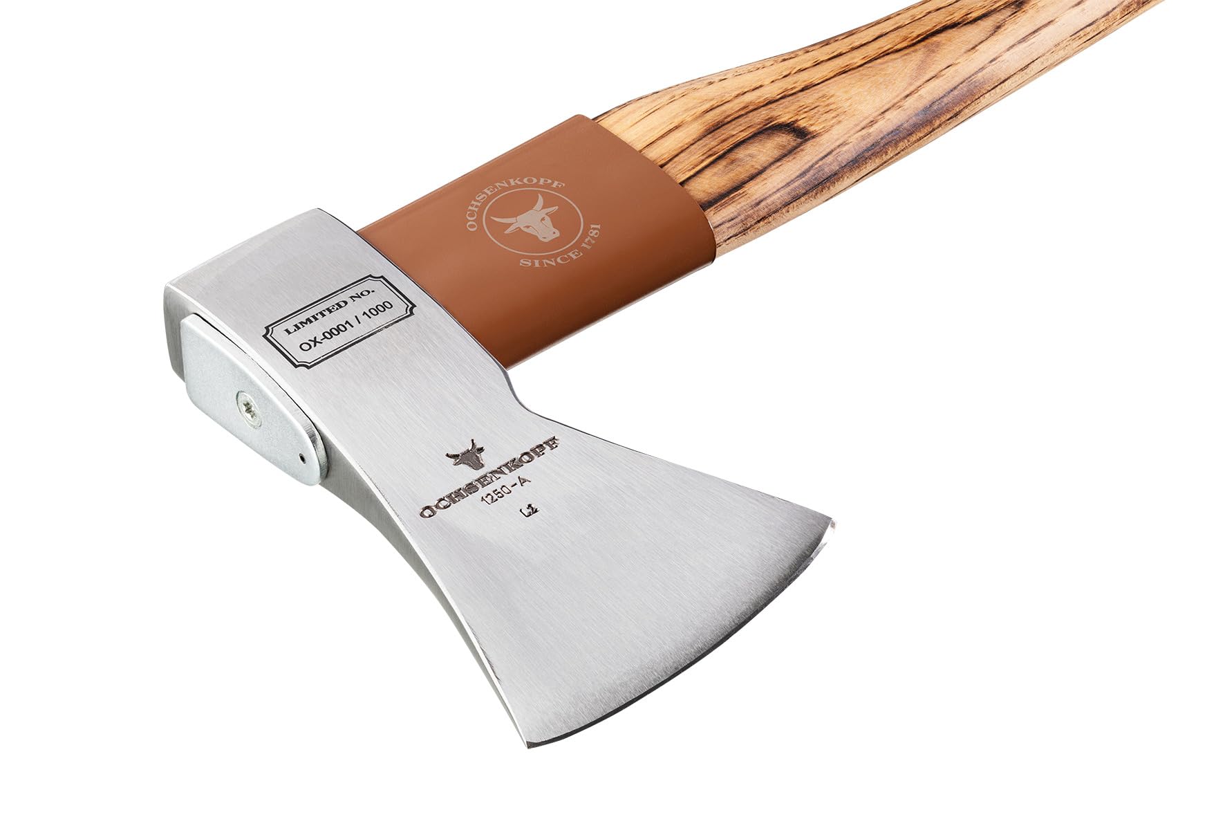 OCHSENKOPF Universal-Forstaxt Limited Edition | nummeriert & begrenzt auf 1.000 Stück | handgefertigt in Deutschland | Hickory-Stiel | in hochwertiger Holzkiste | Sammlerstück