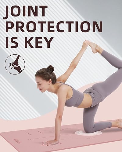 Miniatura 5 de YOTTOY Tapete de yoga, 72 x 32 x 13 pulgadas, extra ancho, antideslizante, para ejercicio, fitness, yoga, tapete ecológico de TPE para mujeres y