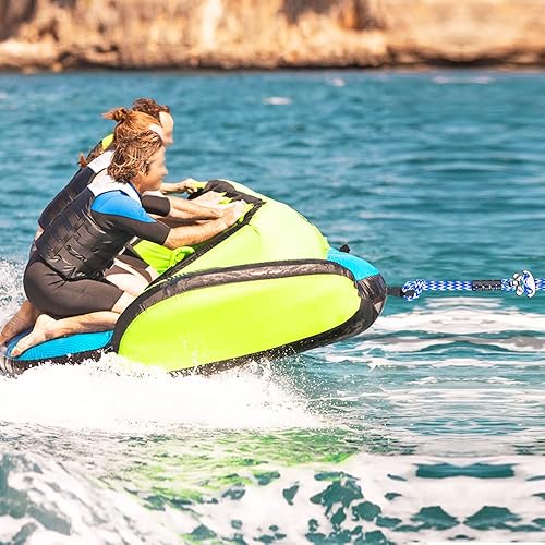 Miniatura 4 de SELEWARE Heavy Duty Boat Tow Harness for Tubing, Boat Tow Rope with Stainless Steel Quick Connector, Heavy Duty Self Centering Tow Harness for Boat