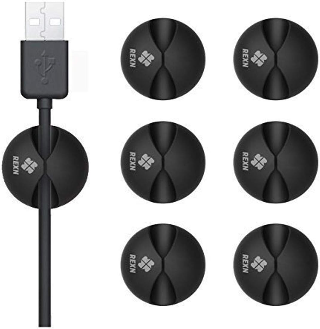 REXN Cable Cable Organizer and Cord Management System for Your Wires, Desktop Cable Organizer and Computer