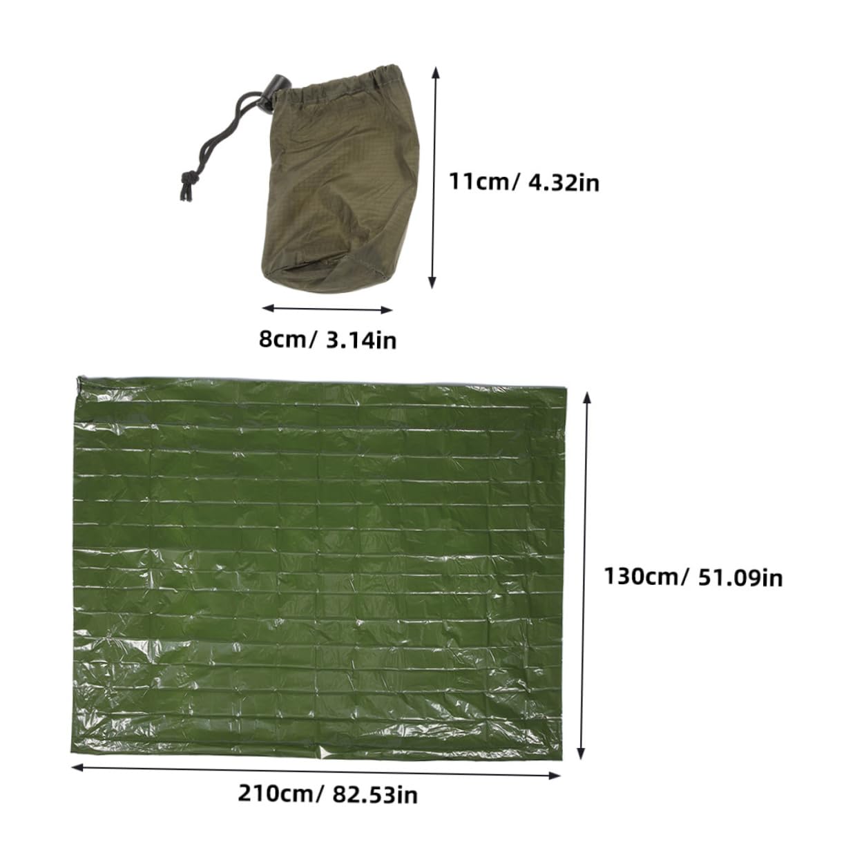 Toddmomy 1 Set Lightweight Thermal Emergency Blankets Camping Insulation Blankets with Carry Bag Portable Foldable Survival Gear for Outdoor Travel and First Aid