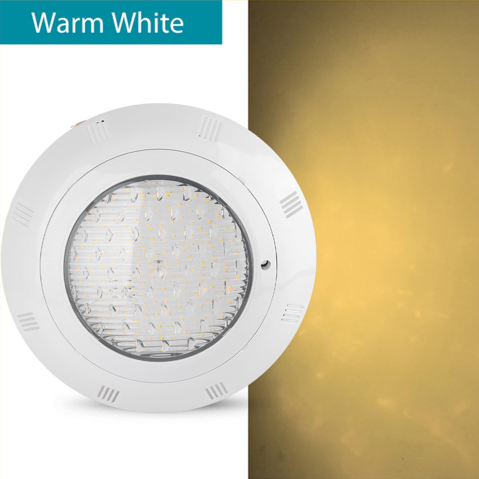 Pilipane Luci Subacquee a LED per Piscina, Luce Subacquea per Piscina Montata a Parete, Lampada Sommergibile Impermeabile AC12V IP68, Luce Bianca Calda per Piscine, Acquari E Fontane(12W)