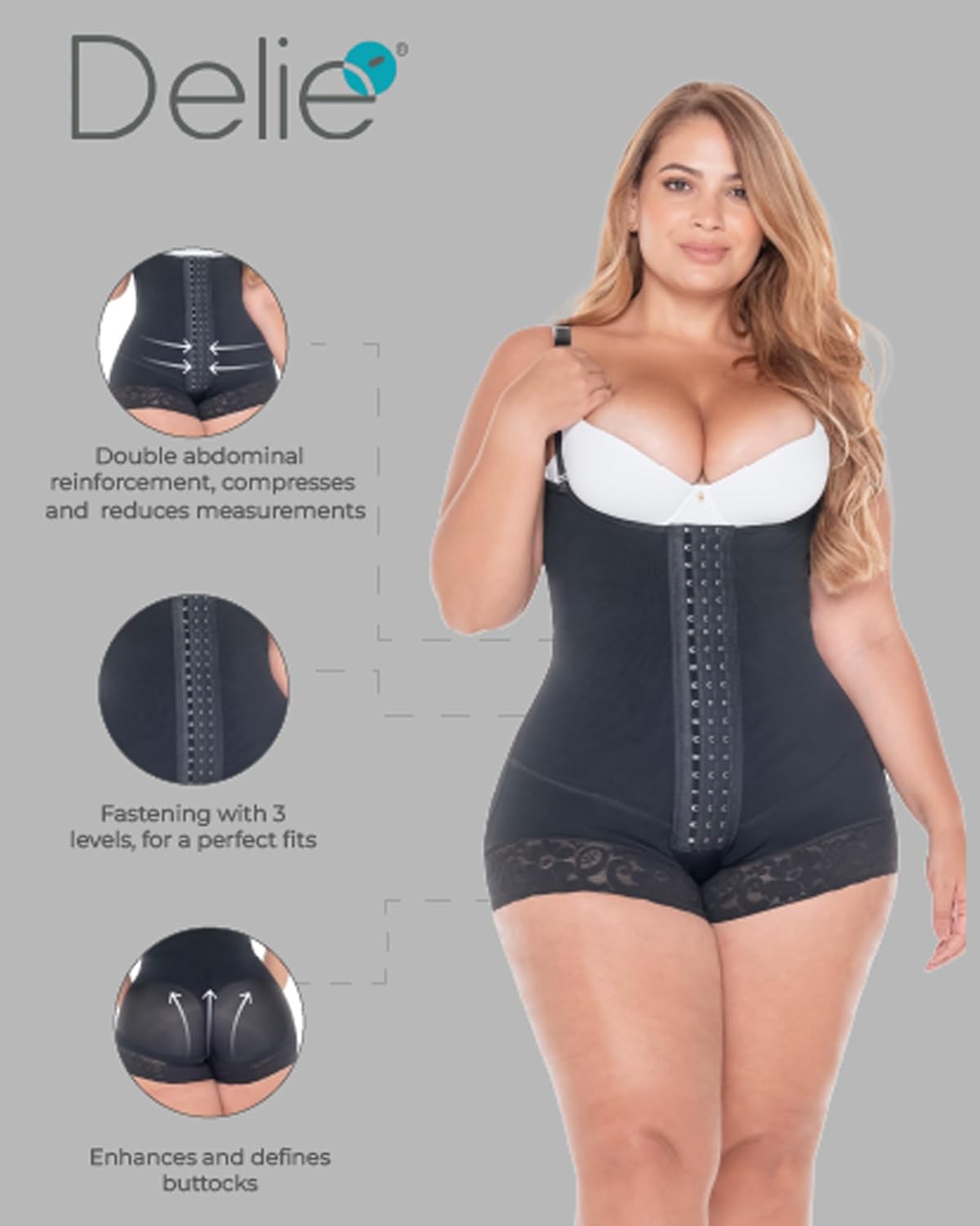 High Compression Strapless Faja Body Shaper 066 Fajas Colombianas Moldeadoras, Tummy Tuck Compression Garment - Image 5