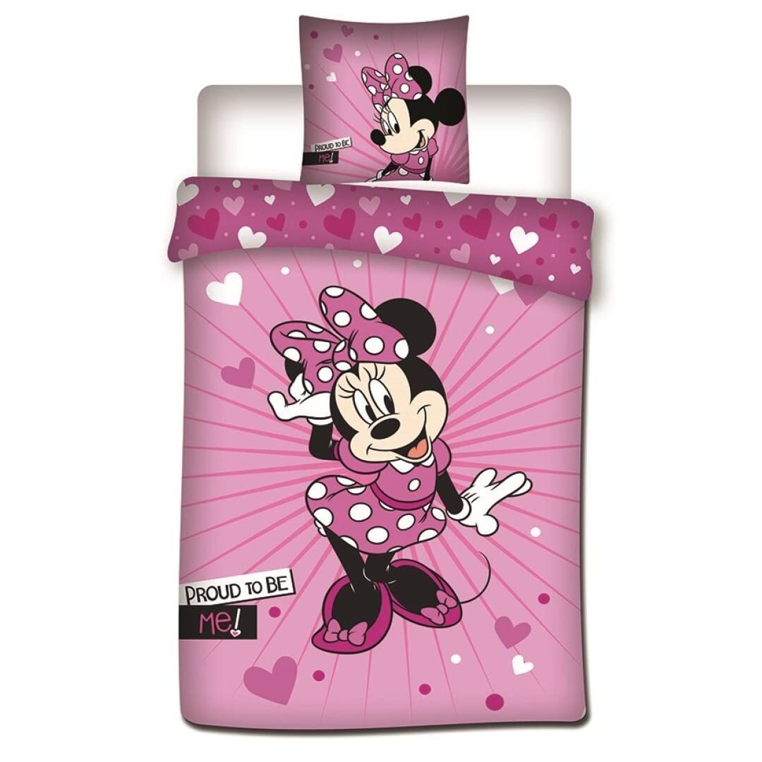 MINNIE MOUSE 2-Piece Children's Bedding Set with Duvet Cover 140 x 200 cm + Pillowcase 63 x 63 cm