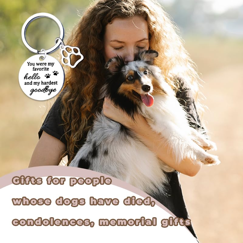 YALLNASL Pet Memorial Gifts for Loss of Dog Cat Sympathy Gifts for Men Women Pet Lover Cat Dog Remembrance Gift Keychains3