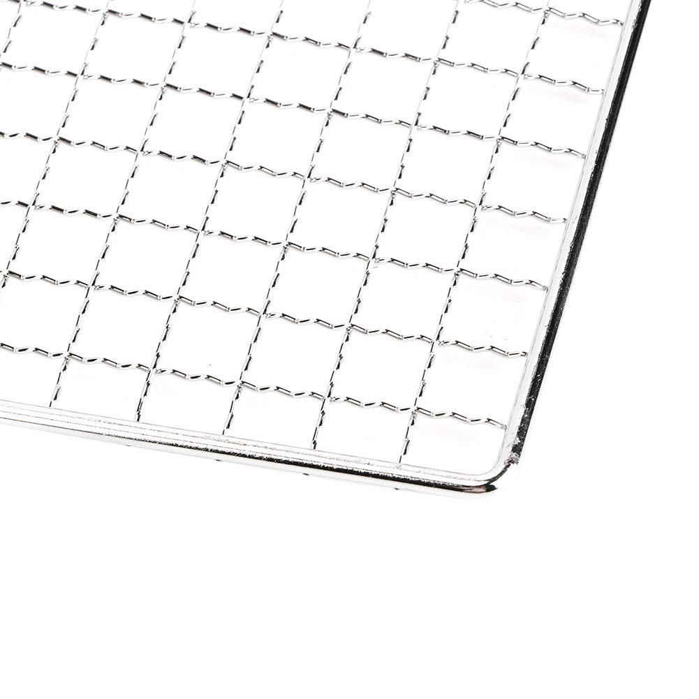 Kosz Bakg 51×30×1 Wielofunkcyjny Grill ze Stali Nierdzewnej z Siatki Drucianej Grill Siatka do Grillowania Stojaki na Grilla Narzędzie Piknikowe