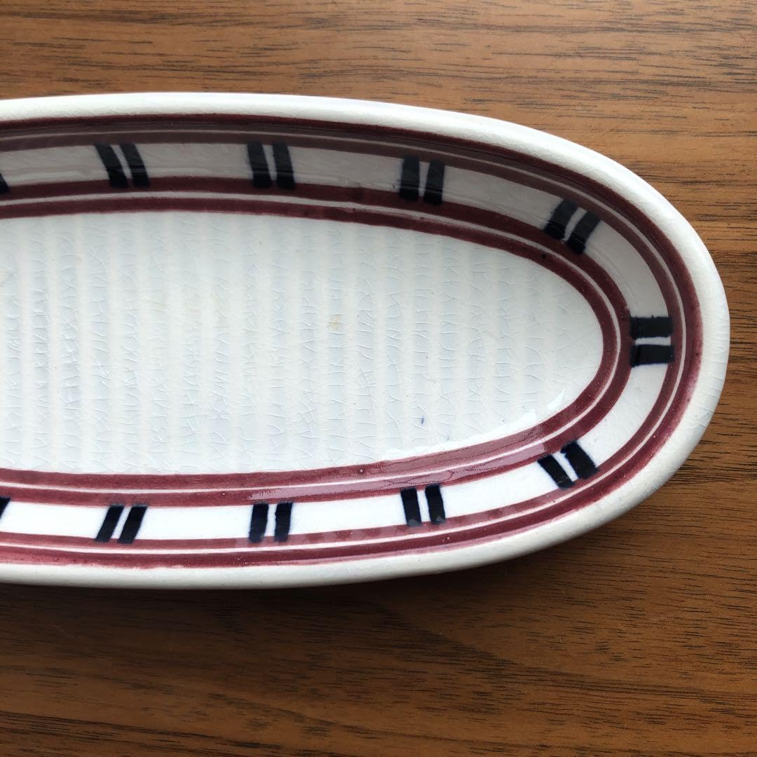 ムーランデルー バスク柄 食器 オーバル ラヴィエ プレート