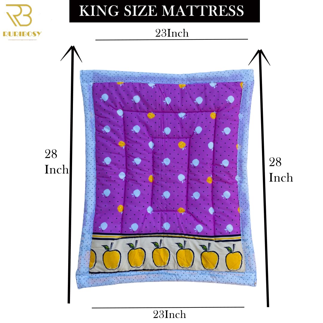RURIBOSY |Bedding Mattress for Cotton, Baby Sleeping Bed Set Godari Baby Cradle |Sleeping Mat |Multi Purpose Cushioned Bed |Baby Bed for 0 to 2 Years. 3