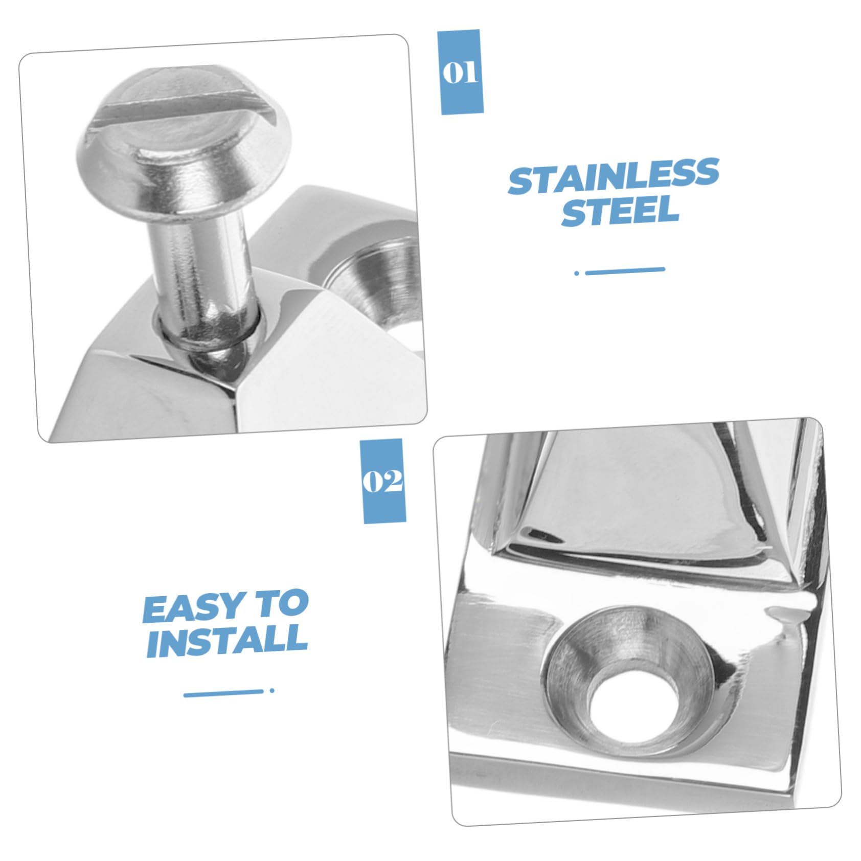 Toyvian Cerniera per Ponte Barca in Acciaio Inossidabile Argento, Resistente per Uso Marittimo, Design Elegante e Installazione Facile, Accessorio per Barche e Campeggio