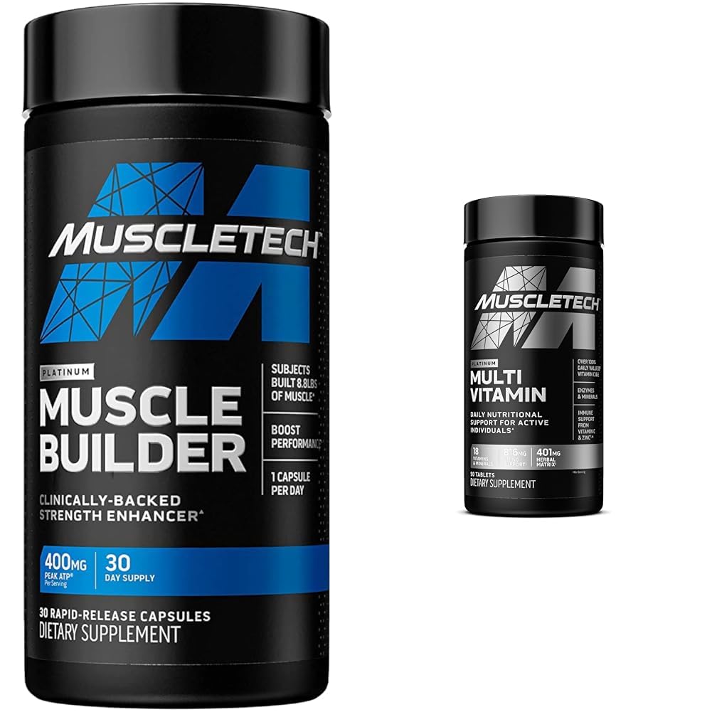 MuscleTechMuscle Builder with Peak ATP for Strength, Multivitamin for Immune Support, 90 Vitamins & Minerals