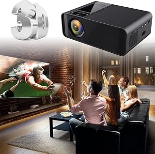 Home HD Projector,3D Portable 1080P LED Smart Projector LED Smart Projector Home Theater 720P,Diffuse Reflection Imaging,Rich Extension Interfaces (UK Plug)