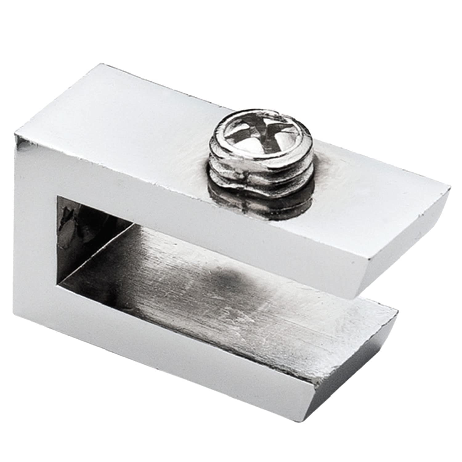 Badem10 Cam Tutucu Ahşap Raf Tutucu Cam Etejeri Metal U Tipi Krom Metal Vidalı (4 ADET)