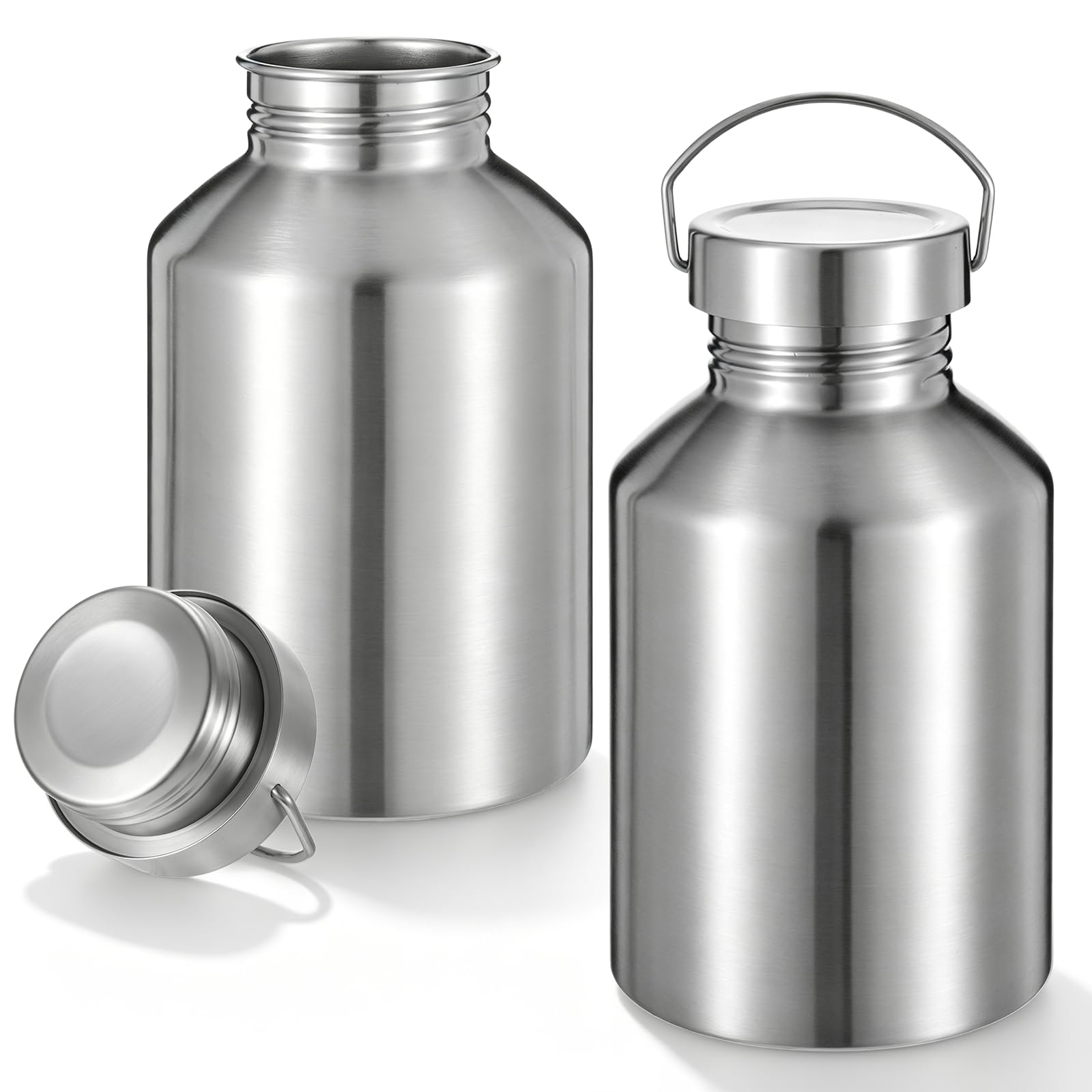 Photo 1 of MegoSage 2 Pack 68 OZ Stainless Steel Water Bottles with Handle