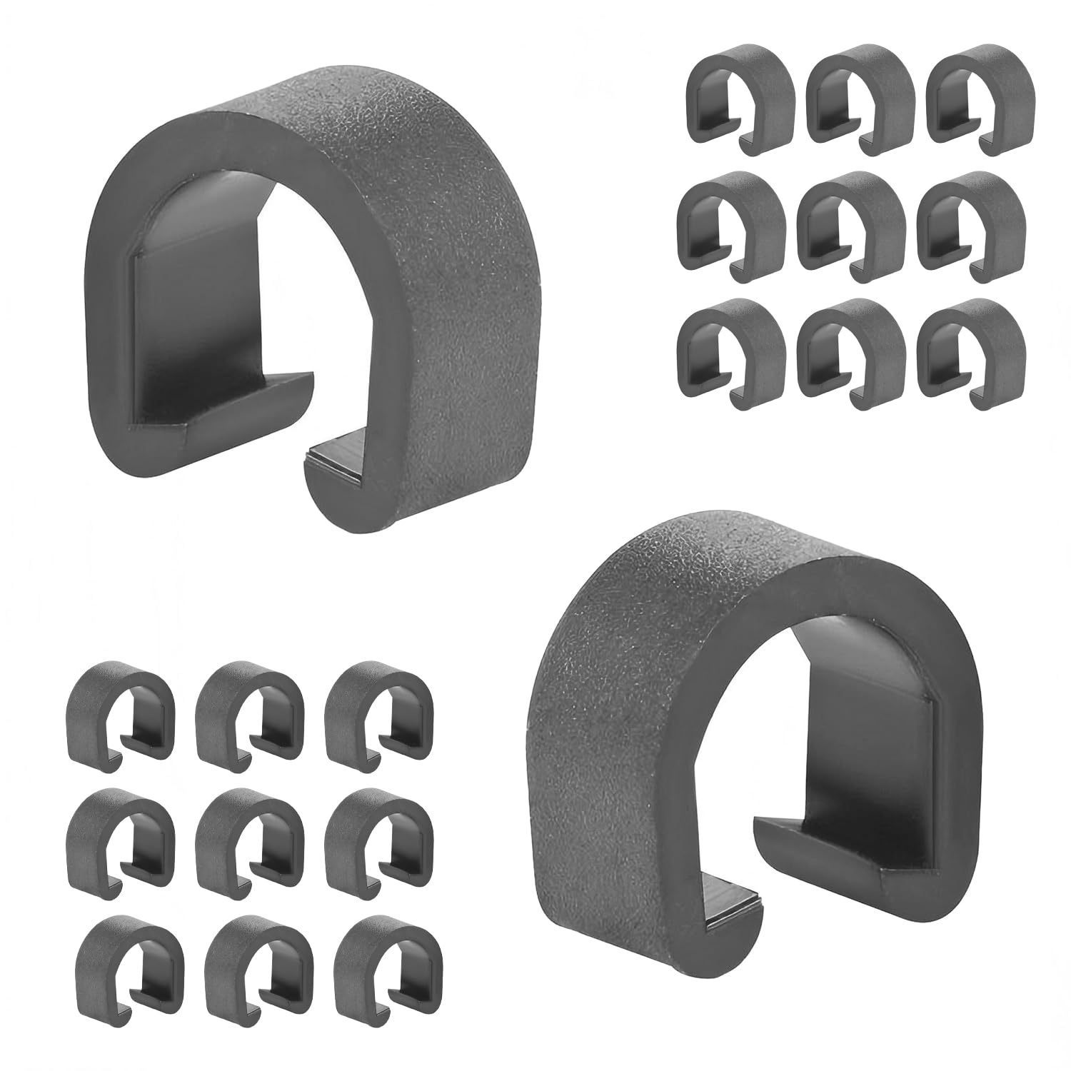Qrity 40 Pezzi Morsetto per Cavo Bicicletta, C-Clip Pinze, Fibbia per Cavo Bicicletta, Clip in Plastica per Fissaggio Cavo Freno Bici