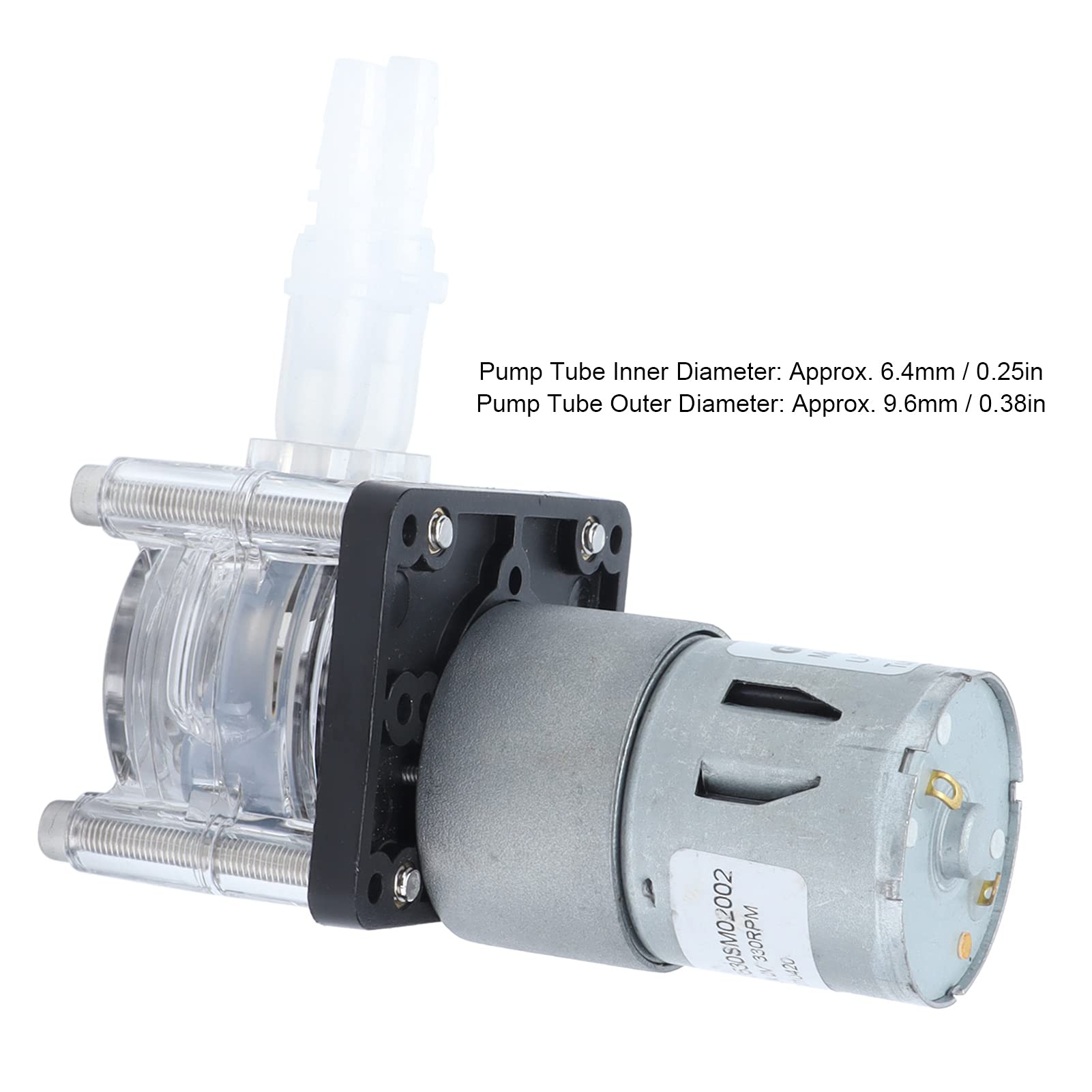 High Flows Peristaltic Pump, 500ml / min Peristaltic Liquid Pump Dosing Pump for Aquarium Lab Analytical, Ball Bearing Liquid Dosing Pump with Silicone Tube (24V)