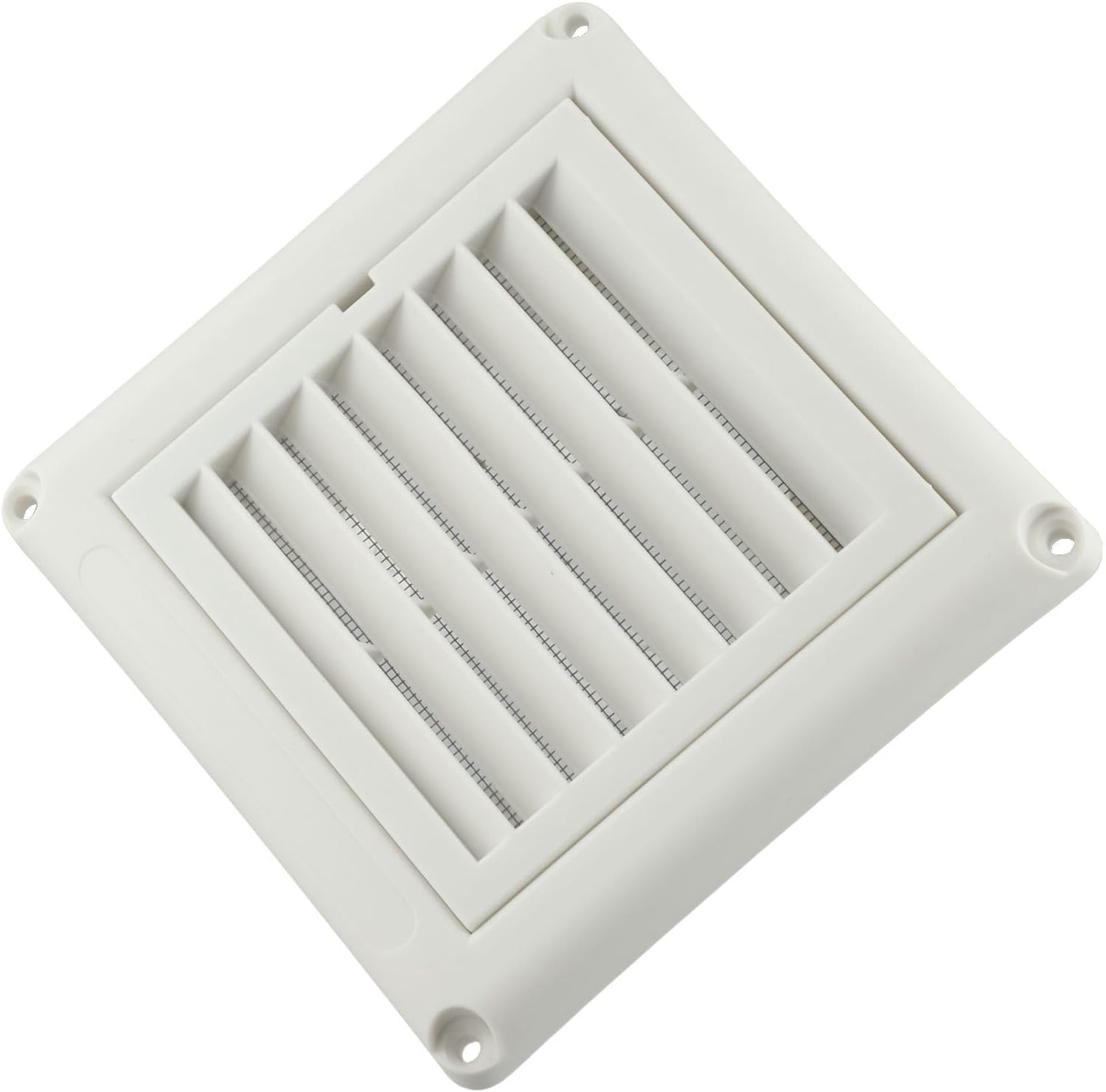 4 Inch Dryer Vent Cover For Exterior WExhaust Vent, ABS Plastic, Louvered Air Grille With Mesh Screen, Weather-Resistant HVAC Vent For Kitchen, Bathroom And Outdoor Use, White