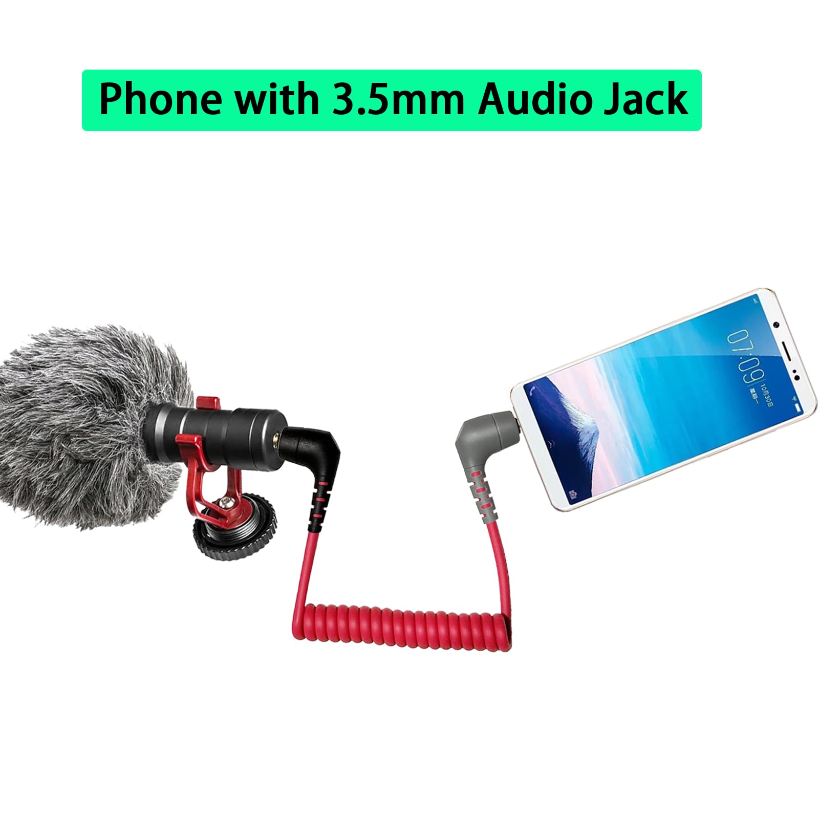 Cable Audio Create Idea - Cable De Repuesto Para Micrófono De 3,5 Mm Compatible Con Rode Wireless Go VideoMic GO 2/VideoMicro De 3,5 Mm Macho A Macho TRS A TRS Cable De