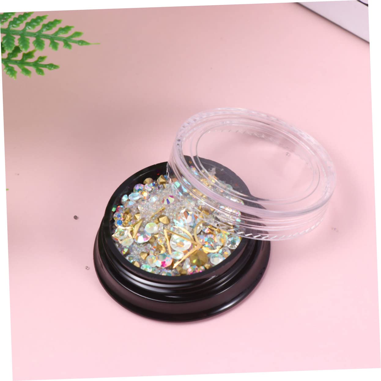 Healeved 18 Cajas accesorios de bricolaje para uñas pegatinas para uñas pegatinas uñas gemas para uñas decoración de manicura bricolaje pedrería grano de uñas de manicura joya talón