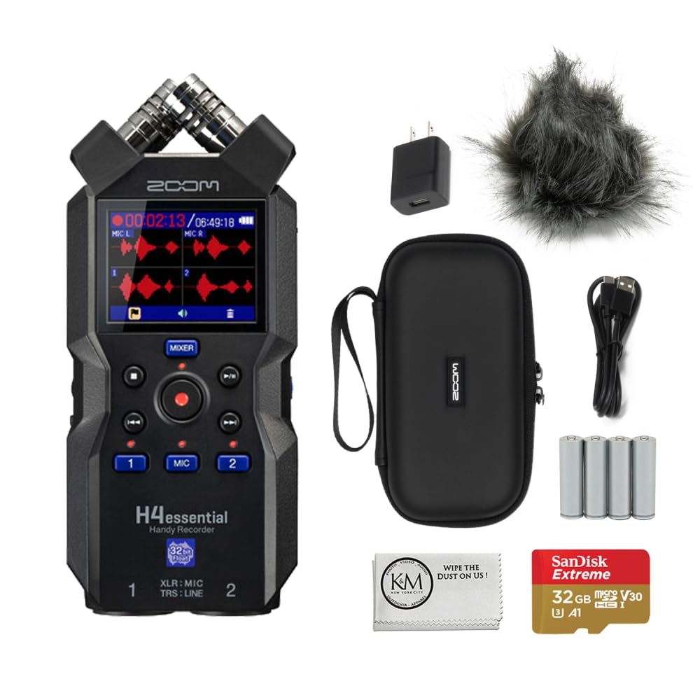 zoom H4 ハンディレコーダー 2G x2 512MB SDカードおまけつき Amazon.com: Zoom H4essential 4-Track 32-Bit Float Portable Audio
