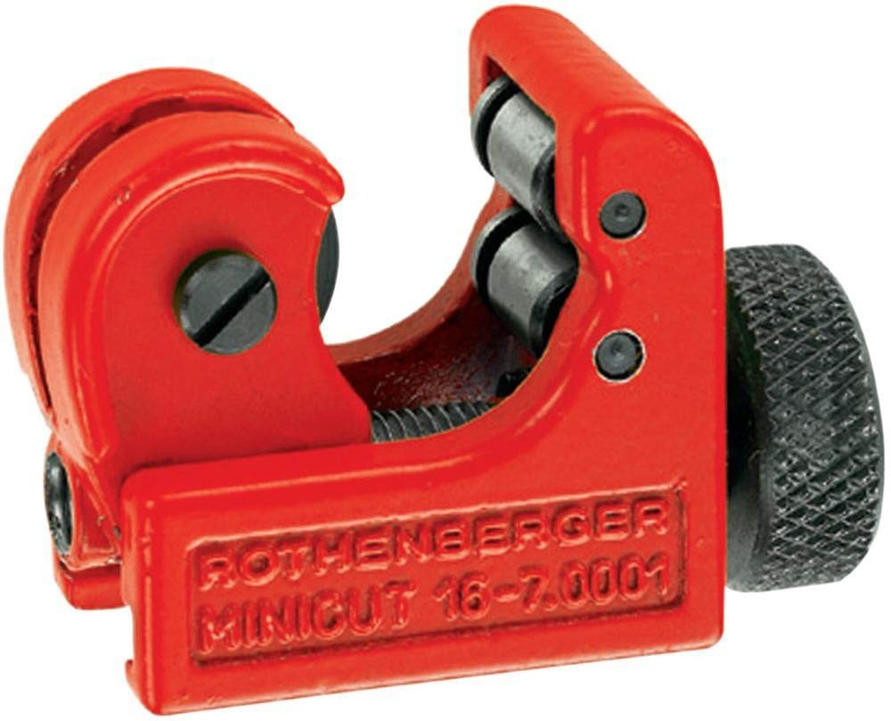 Rothenberger MINICUT II PRO Pipe Cutter - Ideal for Aluminum, Steel, Copper, Brass Pipes, Precise Cuts in Confined Spaces - 1/4-7/8" - Compact Design,