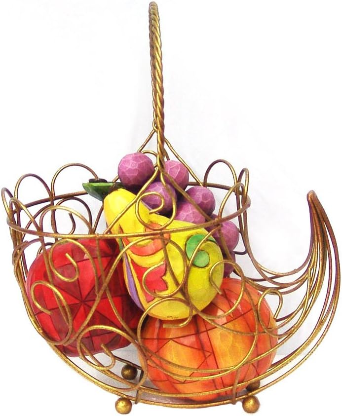 Jim Shore Heartwood Creek from Enesco Set of 6 Cornucopia with Fruits Figurine 9 IN
